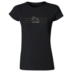 Diamante Bike Black Ladies Fitted T-Shirt - LDT 255